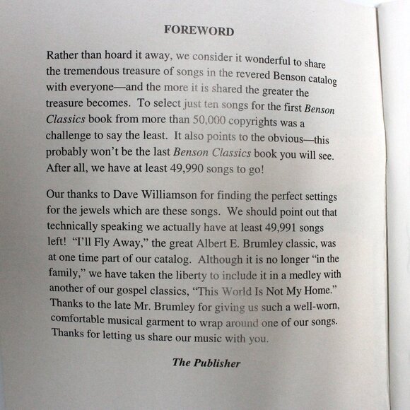 Benson Classics 10 Timeless Standards SATB - Picture 3 of 13